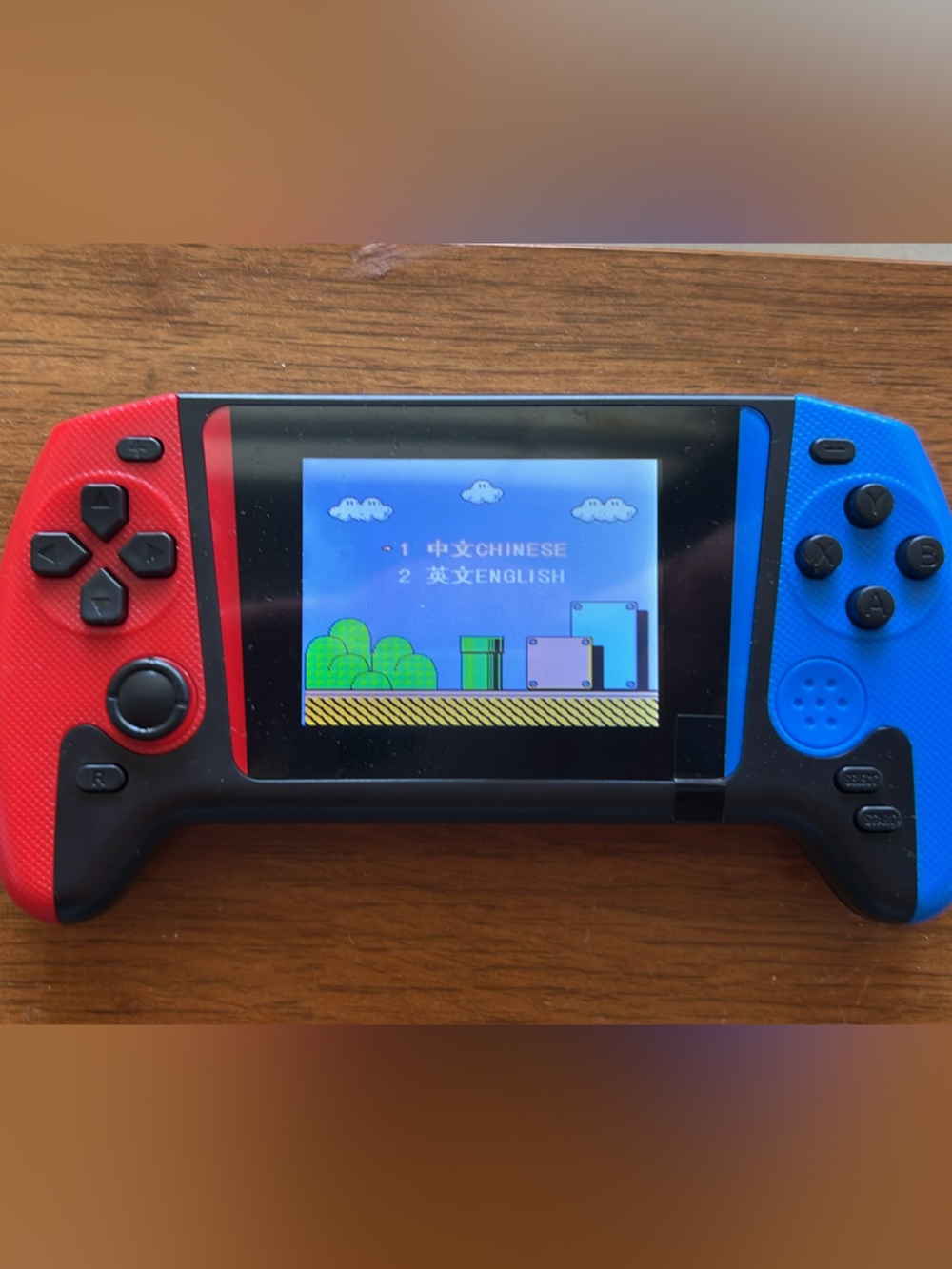 Red & Blue Handheld Retro Gaming Console - Portable Video Game Player